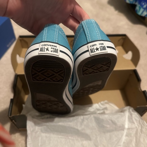 Converse Women's Dainty Canvas Aegean Aqua Blue Sneakers - Picture 3 of 5